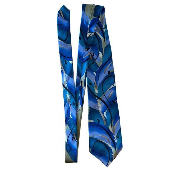 J. Garcia Virtual Reality Ape Lmtd Edition Collect 44 ‘07 GreenBlue Tie w/ Pouch - Picture 1 of 4